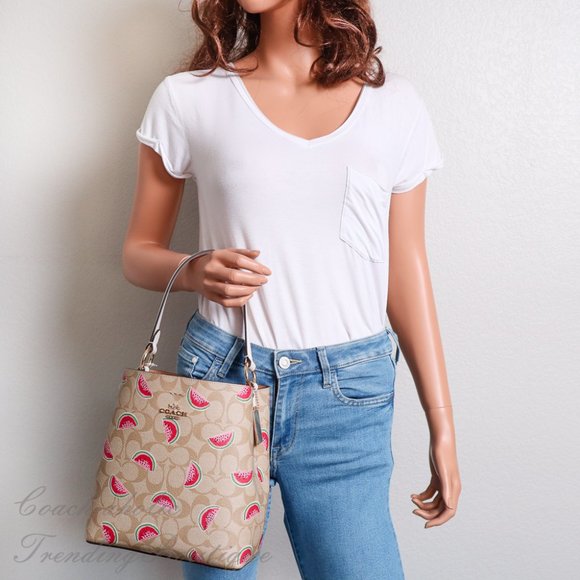 NWT Coach Small Town Bucket in Signature Canvas - Picture 2 of 10